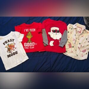 (4) Holiday Bundle Shirts size: 3T
